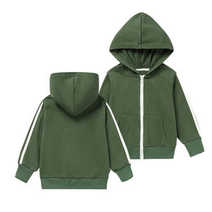 Nouveauté : Ensemble de survêtement décontracté à capuche pour tout-petits, uni, hiver, grande taille, fermeture éclair, manches longues, coton, polyester, taille élastique sur le côté - Product Image 3