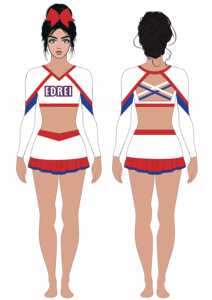 Sublimation de spandex personnalisé AB Crystal Cheer Cheerleading uniformes pour filles - Product Image 5