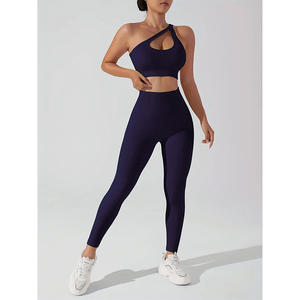 Ropa Deportiva Personalizada, Conjunto de Yoga de Dos Piezas, Ropa Deportiva para Mujer, Sujetador Deportivo con Espalda Cruzada para Gimnasio - Product Image 1