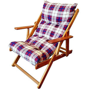 Armonia poltrona reclinabile in legno con braccioli 69x92x98 cm in tessuto Bordeaux/Rouge Tartan comoda poltrona reclinabile - Product Image 1