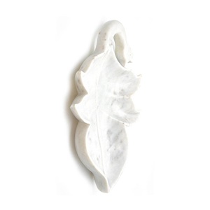 Plateau en marbre attrayant en forme de feuille de concepteur pour la bijouterie de vanité de salle de bains ou l'affichage de parfum au prix en vrac direct de l'Inde - Product Image 3