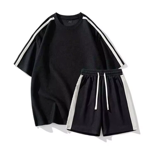 Ensemble de T-shirts courts pour hommes, sur mesure, décontractés, d'été, respirants, en tissu tricoté, à motif uni, 100% coton, grandes tailles, vente en gros - Product Image 5