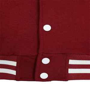 Vestes universitaires personnalisées pour femmes Veste respirante en laine recadrée avec broderie et manches en cuir véritable de haute qualité pour femmes - Product Image 6