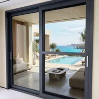 Ventanas Corredizas de Vidrio de Aleación de Aluminio Modernas de Alto Rendimiento DEEZON, Modelo Serie 120, Insonorizadas, Resistentes a Huracanes, Templadas 5