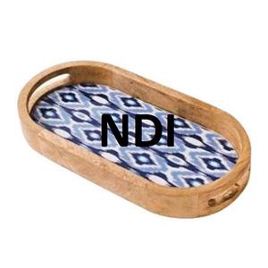 Plateau de service en métal de style unique alimentaire café thé petit déjeuner plateau de service en bois de haute qualité - Product Image 4