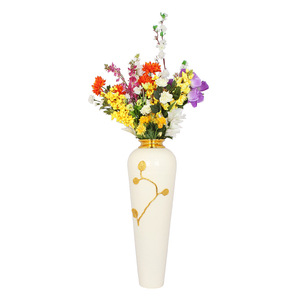 Vase de table mural moderne en métal Pièce décorative élégante au design contemporain polyvalent pour la maison ou le bureau - Product Image 3