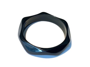 Meilleur Bracelet Jonc Vintage en Céramique et Résine Blanc et Noir, Design Classique, Élégant, Unisexe, Tendance, Bijou pour Mariage et Fête, pour Femme - Product Image 2