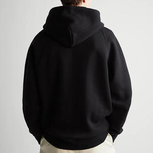 Sweat à capuche pour homme, manches régulières, streetwear d'hiver, lourd, imprimé, nouveau design, coton French Terry, poches latérales, uni, teinture unie - Product Image 2