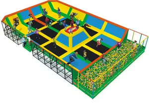 2024 Kostenloses Design Indoor-Spielplatz rechteckiges Kinder-Echt-Spielplatz günstiges Kinder-Trampolinengarten Trampolinzubehör zu verkaufen