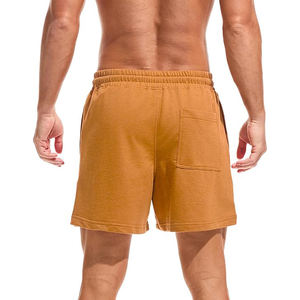 fleece <b>shorts</b> <b>men</b> casual cotton comfort elastic waistband relaxed cut training <b>lounge</b> daily clothing - Product Image 2