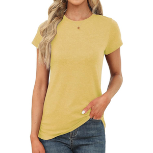 Camisetas Casuales de Algodón para Mujer, Transpirables, de Secado Rápido, Ecológicas, de Manga Corta, Corte Regular, Impresión Digital, Verano - Product Image 1