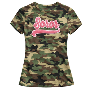 Camiseta Ecológica de Verano para Mujer, Estilo Casual, Rosa y Verde, Ropa de Hermandad Universitaria - Product Image 3