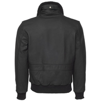 Veste chauffante en cuir de mouton noir suédé sur mesure pour homme, best-seller OEM de Silo Sports, avec col en fourrure de renard