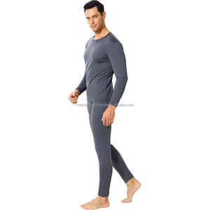 Qualité supérieure Col Ras Du Cou Long Johns Sans Couture 100% Coton Style De Mode Hiver Cyclisme Yoga Long Johns Style Ensembles - Product Image 4