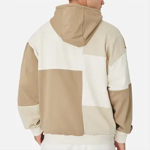 Sudadera con Capucha de Forro Polar para Hombre, Talla Grande, con Bloques de Color, Bolsillo, Estilo Casual para Otoño, Corte Regular, Diseño de Parches 2027 - Product Image 2