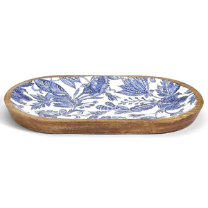 Bandeja de Servicio Decorativa de Acero Inoxidable con Diseño Creativo y Moderno, con Asa de Latón y Diseño Floral para el Hogar - Product Image 3
