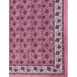 Hand Block Printed 100% Cotton King Size Double Bedsheet with Pillow Cover Floral Pattern <b>Comforter</b> <b>Set</b> 3-Piece <b>Set</b> for Home Use - Product Image 2