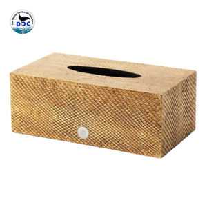 Adorable diseño Faux Shagreen Boa Caja de pañuelos Pañuelos faciales Uso Venta directa de fábrica Único para el hogar Muebles Tops Diseño - Product Image 4