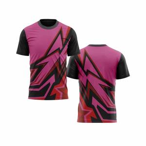 Camiseta de Fútbol Geométrica Negra y Verde Neón Personalizada - Camiseta de Entrenamiento de Secado Rápido con Gráfico Abstracto de Rayos - Product Image 3