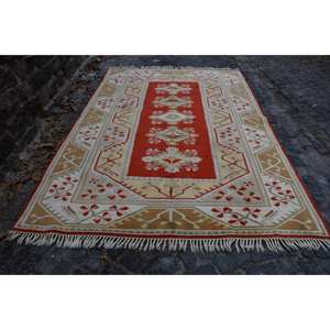 Classic Red Beige <b>rug</b> 6,6 <b>x</b> 9,8 ft Turkish <b>Rugs</b> - Product Image 1