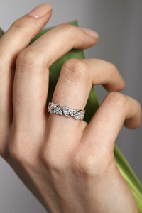 Anillo de compromiso de plata 925 con diamantes cultivados en laboratorio, ajuste cómodo, minimalista, uso diario, regalo de lujo para fiestas de mujeres - Product Image 4