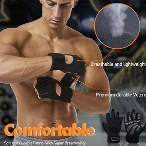 Gants de fitness de haute qualité avec logo personnalisé pour hommes avec support de poignet Gants d'haltérophilie respirants pour hommes - Product Image 3