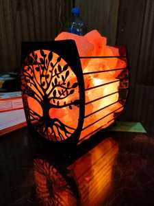 Buddha Himalayan pink Salt with <b>Dimmer</b> Cord and Bulb - Product Image 6