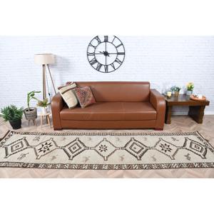 Tapis vintage Herki, tapis turc de 3,2 x 11,1 pieds, tapis en laine persan brun - Product Image 1