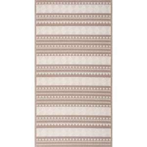 Tapis vintage gris 100% coton lavable antidérapant Ensemble de tapis 60x180cm pour salon chambre cuisine - Product Image 4
