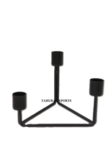 Candelabro Simple de Metal de Hierro para Navidad para Decoración del Hogar, Candelabro de Metal de Lujo de Primera Calidad, Color Negro - Product Image 2
