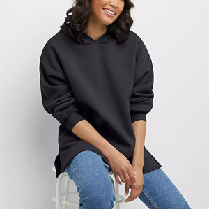 Sudaderas CON CAPUCHA DE LAS MUJERES Custom 3D puff impreso logo sudaderas con capucha mujeres streetwear de alta calidad caída del hombro sudadera de gran tamaño de las mujeres - Product Image 4