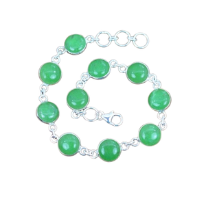 Classical Bracelet <b>Jewelry</b> For Women Silver Boho Style <b>Jewelry</b> 925 Sterling Silver Green <b>Jade</b> Gemstone Handmade Bracelet Gift - Product Image 1