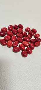 Coral rouge italien, pierre précieuse naturelle méditerranéenne, pierre précieuse en vrac, grande taille, forme ronde ovale, belle couleur rouge, meilleure qualité pour bijoux. - Product Image 2