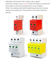 Parafoudre de parafoudre SPD dispositif de protection contre les surtensions couleur blanc/rouge/noir AC T2 niveau 2P équipement électronique parafoudre