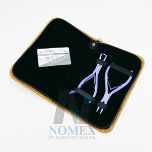 Pince pour enlever les perles Micro-Link en acier inoxydable enduit de poudre violette avec 3 trous et outils d'extension de cheveux - Product Image 3