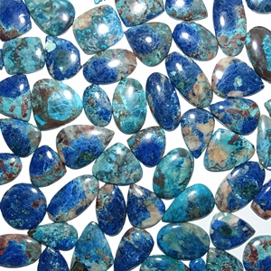 Piedra preciosa de azurita natural, cabujón suelto, azurita a precio mayorista, piedras preciosas de la mejor calidad, piezas seleccionadas - Product Image 4