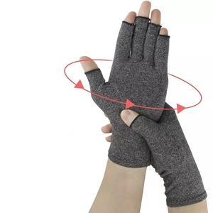 Gants sans doigts demi-doigt pour le traitement de l'arthrite Soulagement des articulations Gants d'arthrite de compression roses Logo personnalisé - Product Image 3