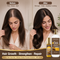 Champú y Acondicionador Vegano Chebe de Marca Privada para el Crecimiento del Cabello, Repara el Cabello Dañado, Sin Sulfatos, Anticaspa, Antirrotura