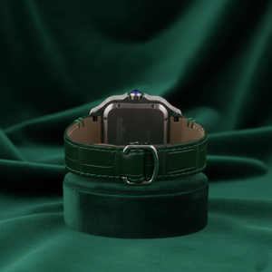 Reloj de Lujo con Moissanita, Correa Verde, Esfera Romana con Incrustaciones de Circonitas, Acero Inoxidable, Unisex, Venta al Por Mayor - Product Image 2