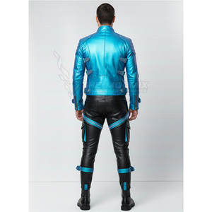 ชุดแข่งรถมอเตอร์ไซค์หนังแท้สำหรับผู้ชาย พร้อมหัวเข็มขัด  แบบเต็มตัว สำหรับขับขี่บนแทร็คและถนน ทนทานต่อการเสียดสี - Product Image 6