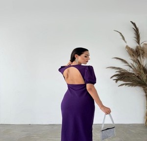 Merveilleuse qualité 2L 2S 2M plusieurs tailles tissu respirant crêpe robe moulante femmes - Product Image 2