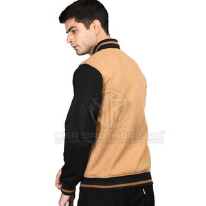 Veste universitaire pour hommes, veste Letterman moderne coupe ajustée style bombardier pour équipe universitaire et vêtements de sport d'hiver - Product Image 3