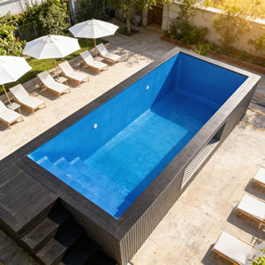 Piscina Elevada Pequeña y Grande para Exteriores, Azulejos de Mosaico, Piscina Familiar de Fibra de Vidrio para Jardín, Piscina Prefabricada en Contenedor - Product Image 2