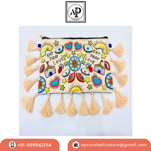 Embrague hecho a mano de estilo Vintage con borlas para mujer, bolso de mano hecho a mano con cuentas de lujo embellecedor Para Boda y fiesta de noche - Product Image 4