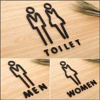Panneau de porte de toilette de toilette moderne personnalisé dames et hommes signe de salle de bain pour bureau à domicile boutique Restaurant café salon d'affaires signe