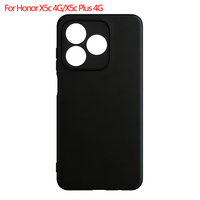 Vente en gros d'étuis en TPU mat coque arrière souple givrée coque de téléphone portable en silicone pour Honor X5c 4G X5c Plus 4G noir
