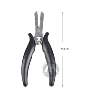 Pince d'extension de cheveux pour Micro Nano Ring Keratin Professional Hair Extension Tool (Black Thread D-Shape) - Product Image 2