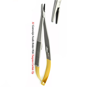 Porte-aiguille Castroviejo personnalisé 5.5 pouces demi or droit avec serrure pince porte-aiguille chirurgicale - Product Image 5