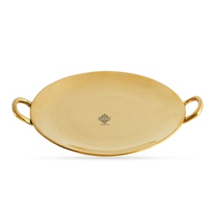 IndianArtVilla Plancha dorada de latón puro con mango estable, 6,8 'pulgadas-Utensilios de cocina para uso doméstico en hoteles y restaurantes - Product Image 1