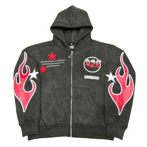 Sudaderas con Capucha Estampadas Personalizadas, Lavadas al Ácido, Gran Venta, Nuevo Ingreso, Sudadera con Capucha Única con Cremallera para Hombre, Básica, Transpirable, Mejor Material, Servicio OEM - Product Image 1